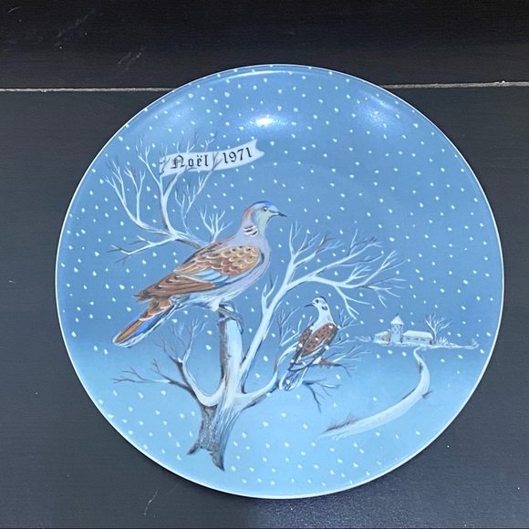 1971 HAVILAND Limoges 12 Days of Christmas Two Turtle Doves Decorative Plate - Picture 4 of 10